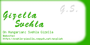 gizella svehla business card